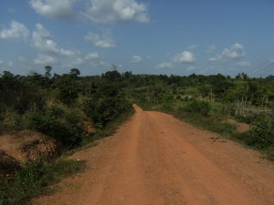 Straße nach Old Adwampong